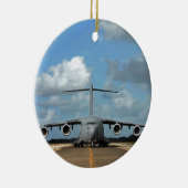軍隊貨物飛行機着陸 セラミックオーナメント (右)