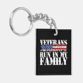 軍隊走退役軍人-走家族 キーホルダー (正面左)
