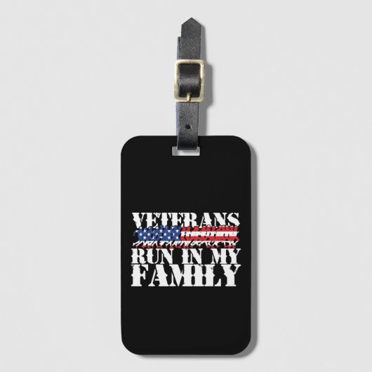 軍隊走退役軍人-走家族 ラゲッジタグ (正面縦)