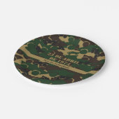 軍隊車迷彩パターン ペーパープレート (アングル)