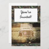 軍隊車 招待状 (正面/裏面)