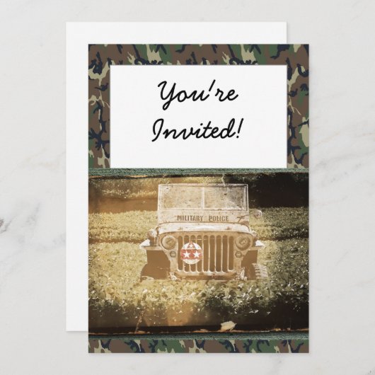 軍隊車 招待状 (正面/裏面)