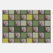 軍隊軍の緑 – カスタム写真画像 ラッピングペーパーシート (正面3)