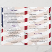 軍隊軍の葬儀テンプレート チラシ (裏面)