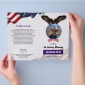 軍隊軍の葬儀テンプレート チラシ (手)