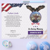 軍隊軍の葬儀テンプレート チラシ (シングル)