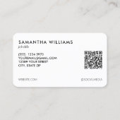 軍隊軍ガーリーQR写真 名刺 (裏面)