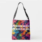 軍隊軍スタイルカモフラージナイトネオン クロスボディバッグ (裏面)