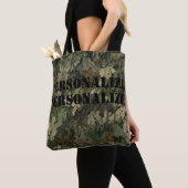 軍隊軍スタイルマスクカモフラージブラック トートバッグ (クローズアップ)