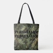 軍隊軍スタイル狩りカモフラージブラック トートバッグ (裏面)