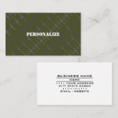 軍隊軍リクルーター軍グリーンB/W 名刺 (正面/裏面)