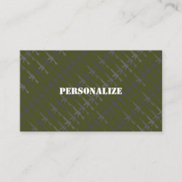 軍隊軍リクルーター軍グリーンB/W 名刺