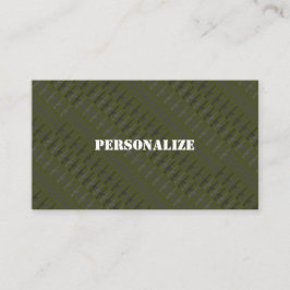 軍隊軍リクルーターGI軍グリーンB/W 名刺