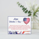 軍隊軍人のバレンタインデー シーズンポストカード (スタンド正面)