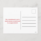 軍隊軍人のバレンタインデー シーズンポストカード (裏面)