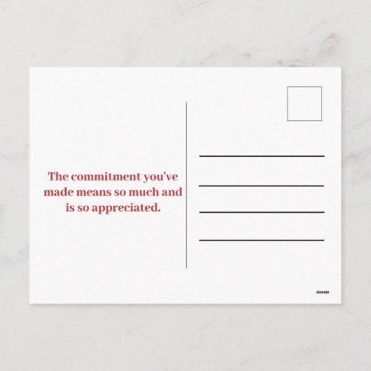 軍隊軍人のバレンタインデー シーズンポストカード (裏面)