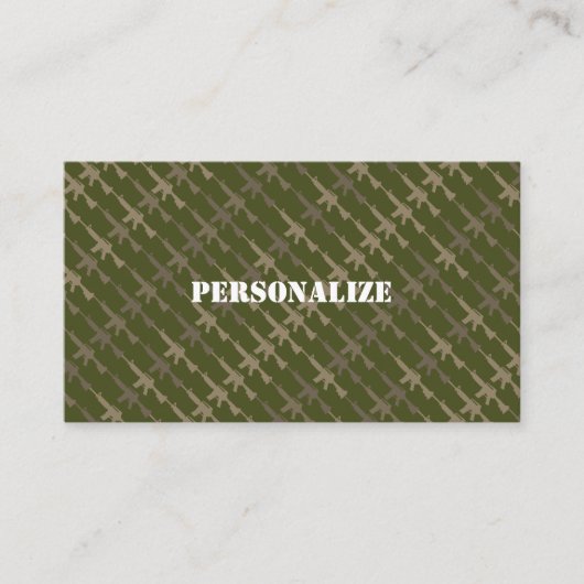 軍隊軍兵士のリクルーター軍のグリーンセピア 名刺 (正面)