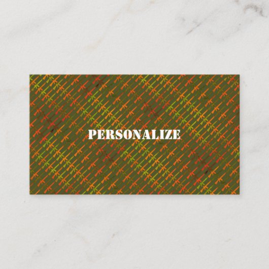 軍隊軍兵士のリクルーター軍グリーン鮮やかな 名刺 (正面)