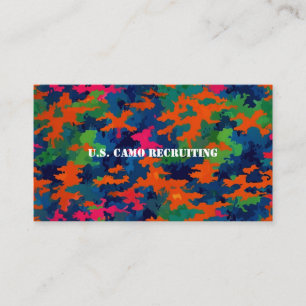 軍隊軍兵士のリクルーターGI US Camouflage 名刺