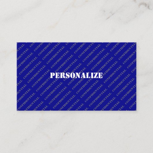 軍隊軍兵士リクルータースタイルブルー宇宙 名刺 (正面)