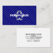 軍隊軍兵士リクルーターブルー海スタイル 名刺 (正面/裏面)