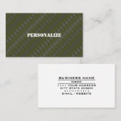 軍隊軍兵士リクルーター迷彩柄ガングリーンB/W 名刺 (正面/裏面)