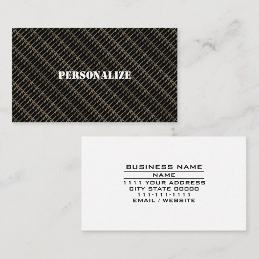 軍隊軍兵士リクルーター迷彩柄ガンブラックフエ 名刺 (正面/裏面)