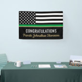 軍隊軍卒業式薄いグリーンライン 横断幕 (トレードショー)