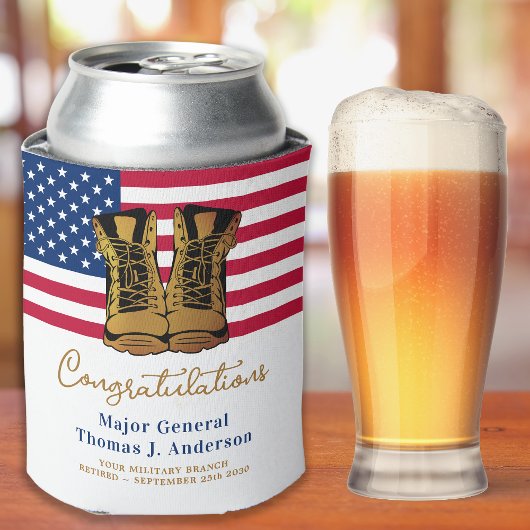 軍隊軍引退アメリカ国旗のパーティー 缶クーラー