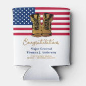 軍隊軍引退アメリカ国旗のパーティー 缶クーラー (裏面)