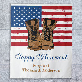軍隊軍引退アメリカ国旗の愛国心 タペストリー