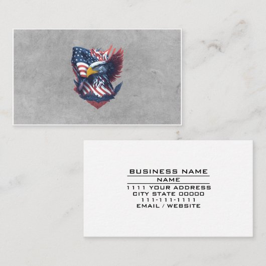 軍隊軍採用担当者USA採用 名刺 (正面/裏面)