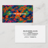 軍隊軍新兵カモフラージネオン 名刺 (正面/裏面)