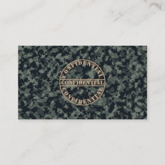 軍隊軍新兵カモフラージュスタイルC 名刺 (正面)