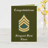 軍隊軍曹ファーストクラス退職カード カード (黄色い花)