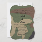 軍隊軍服結婚式招待状 招待状 (正面)