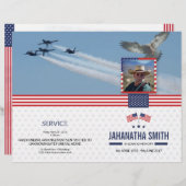 軍隊軍葬儀プログラムテンプレート (正面/裏面)