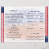 軍隊軍葬儀プログラムテンプレート (裏面)