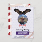 軍隊軍葬儀プログラムテンプレート 招待状 (正面/裏面)