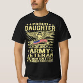 軍隊軍誇りを持った退役軍人の娘 – 自由 Tシャツ (正面)