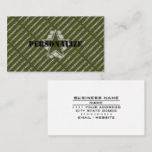 軍隊軍軍の緑の採用者スタイル 名刺 (正面/裏面)