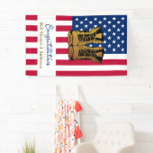 軍隊軍退任愛国米国国旗 横断幕 (インサイチュ)