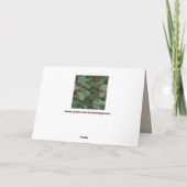 軍隊迷彩グリーティングカード カード (裏面)