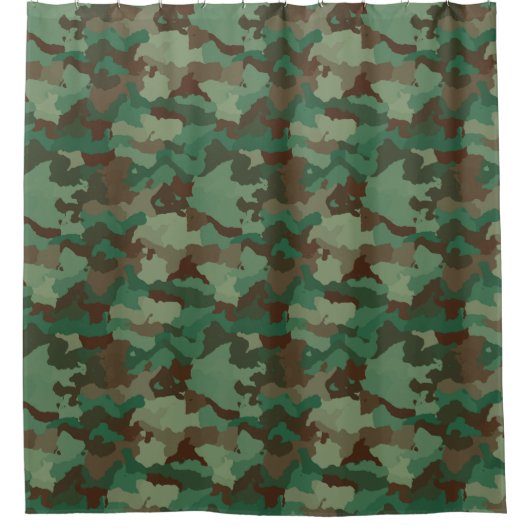 軍隊迷彩シャワーカーテン シャワーカーテン (正面)