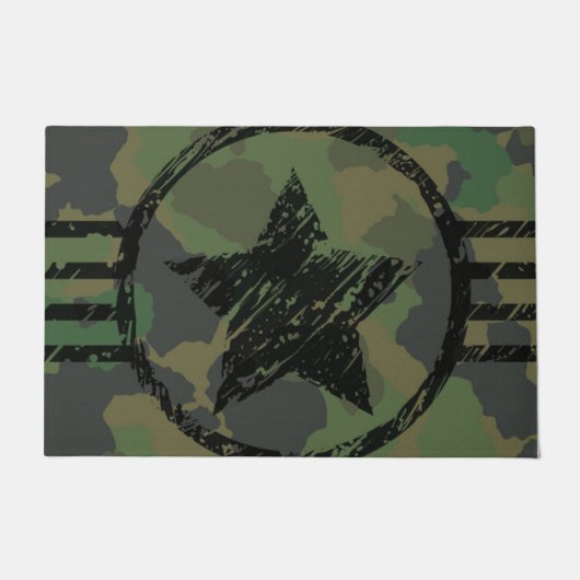 軍隊迷彩デザイン ドアマット (正面)