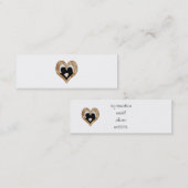 軍隊迷彩ハートカップルのシルエット スキニー名刺 (正面/裏面)