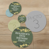 軍隊迷彩バースデーパーティフォトカスタム コンフェッティ