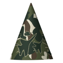 軍隊迷彩柄タンクジェットヘリコプター少年パーティー帽子 パーティーハット