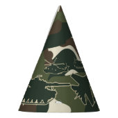 軍隊迷彩柄タンクジェットヘリコプター少年パーティー帽子 パーティーハット (左)