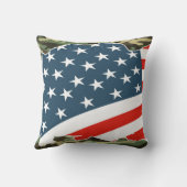 軍隊迷彩柄旗アクセントピロー クッション (裏面)